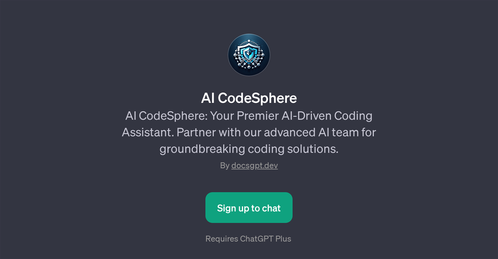 AI CodeSphere website