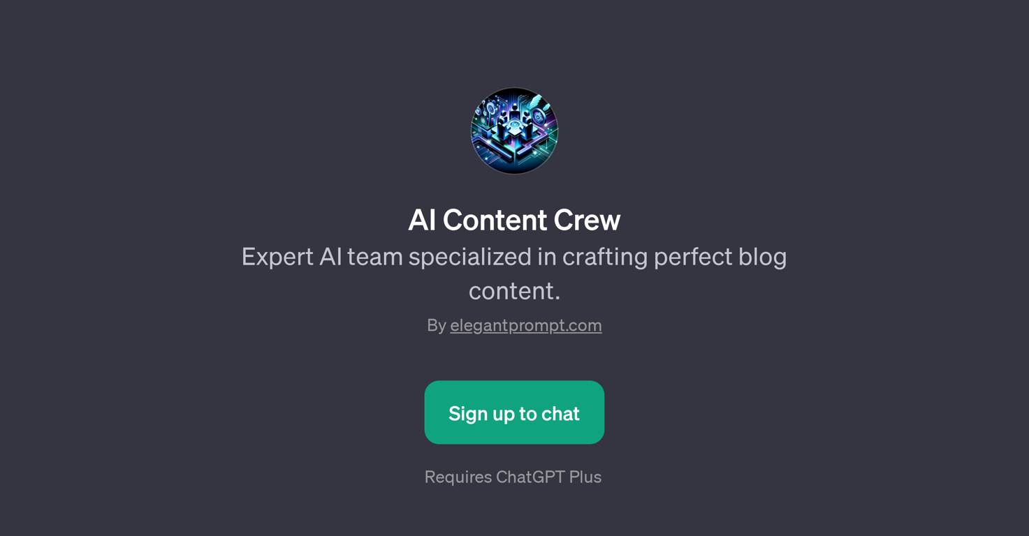 AI Content Crew website