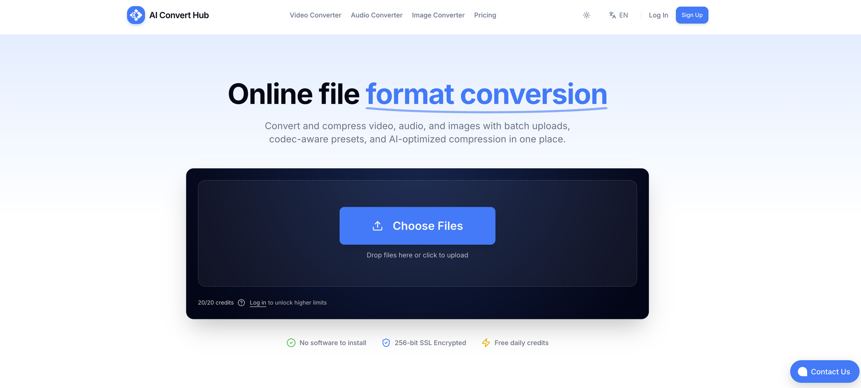 AI Convert Hub website