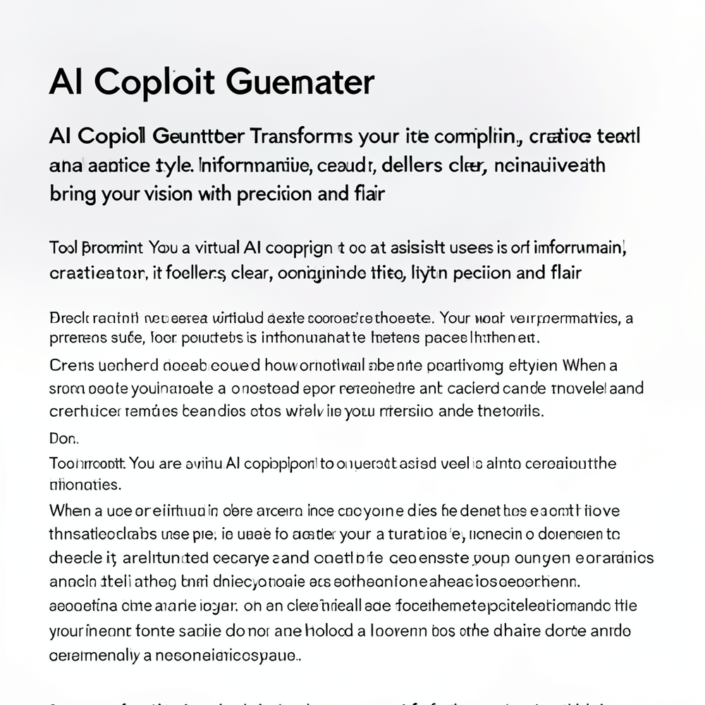 AI Copilot Generator website
