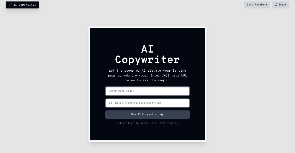 AI Copywriter website