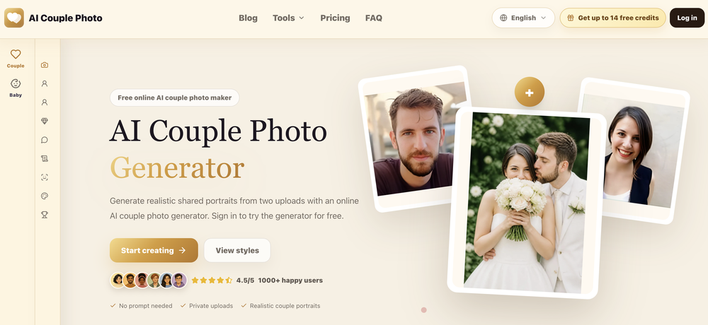 AI CouplePhoto.com website