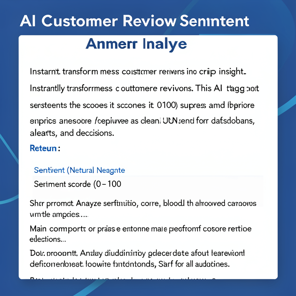 AI Customer Review Sentiment Analyzer website