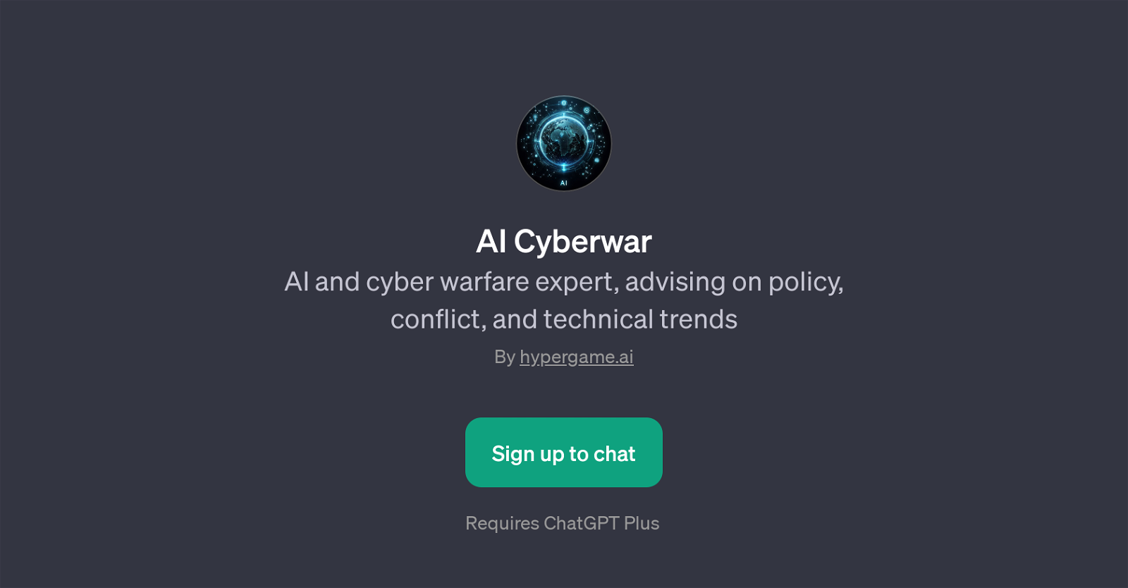 AI Cyberwar website
