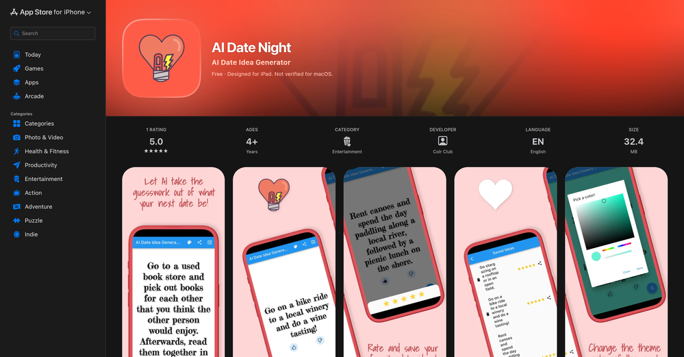 AI Date Night website