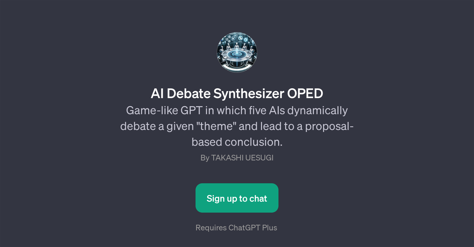 AI Debate Synthesizer OPED website
