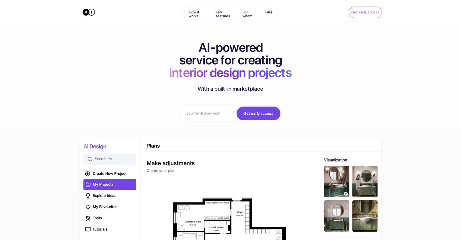 AI Design Pro website