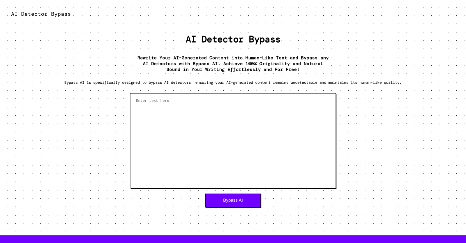 AI Detector Bypass website