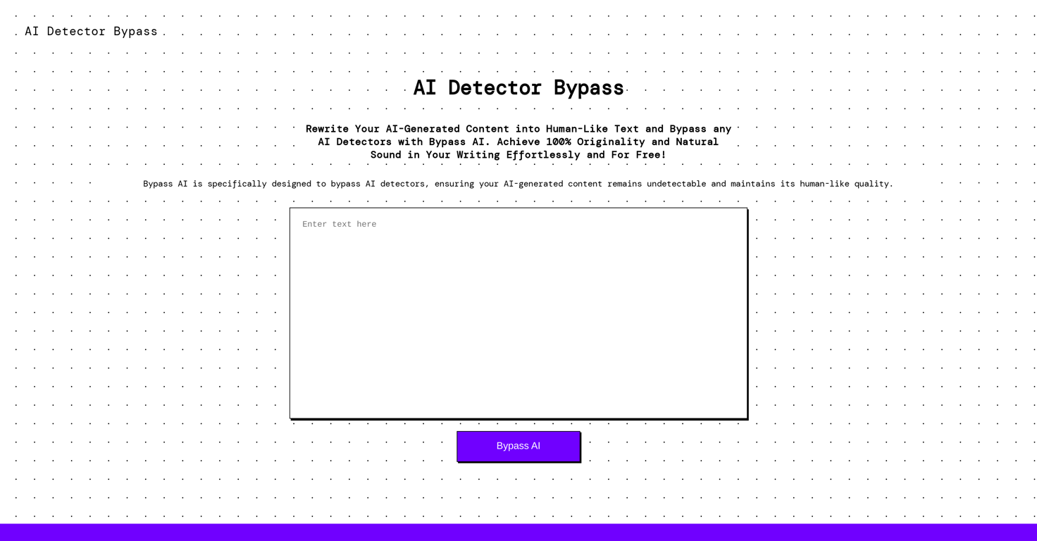 AI Detector Bypass website
