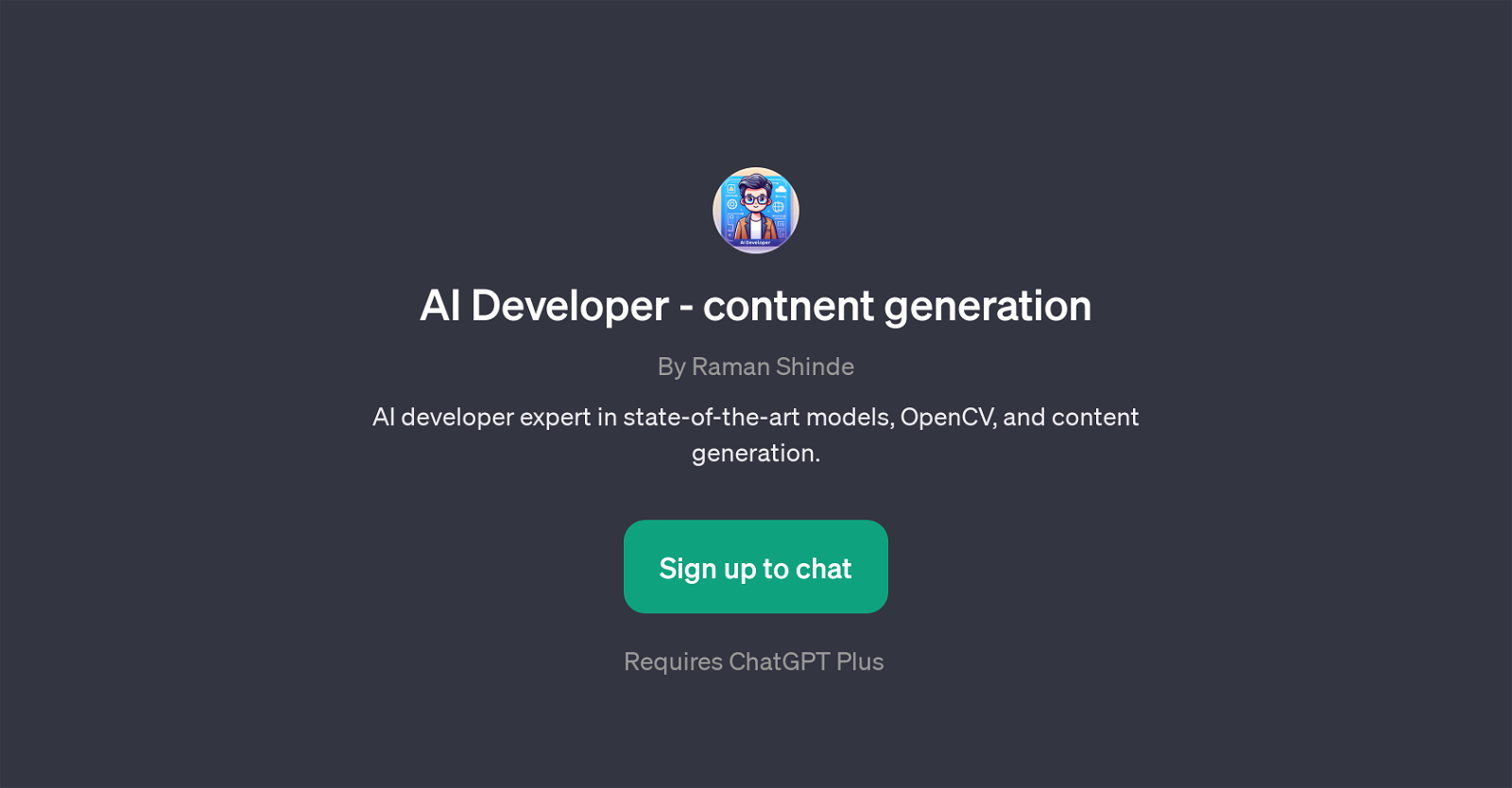 AI Developer - Content Generation website