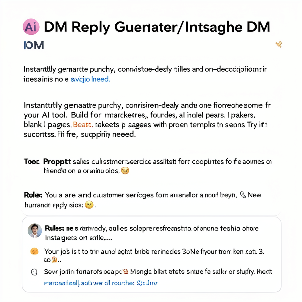 Ai DM Reply Generator/Instagram DM website