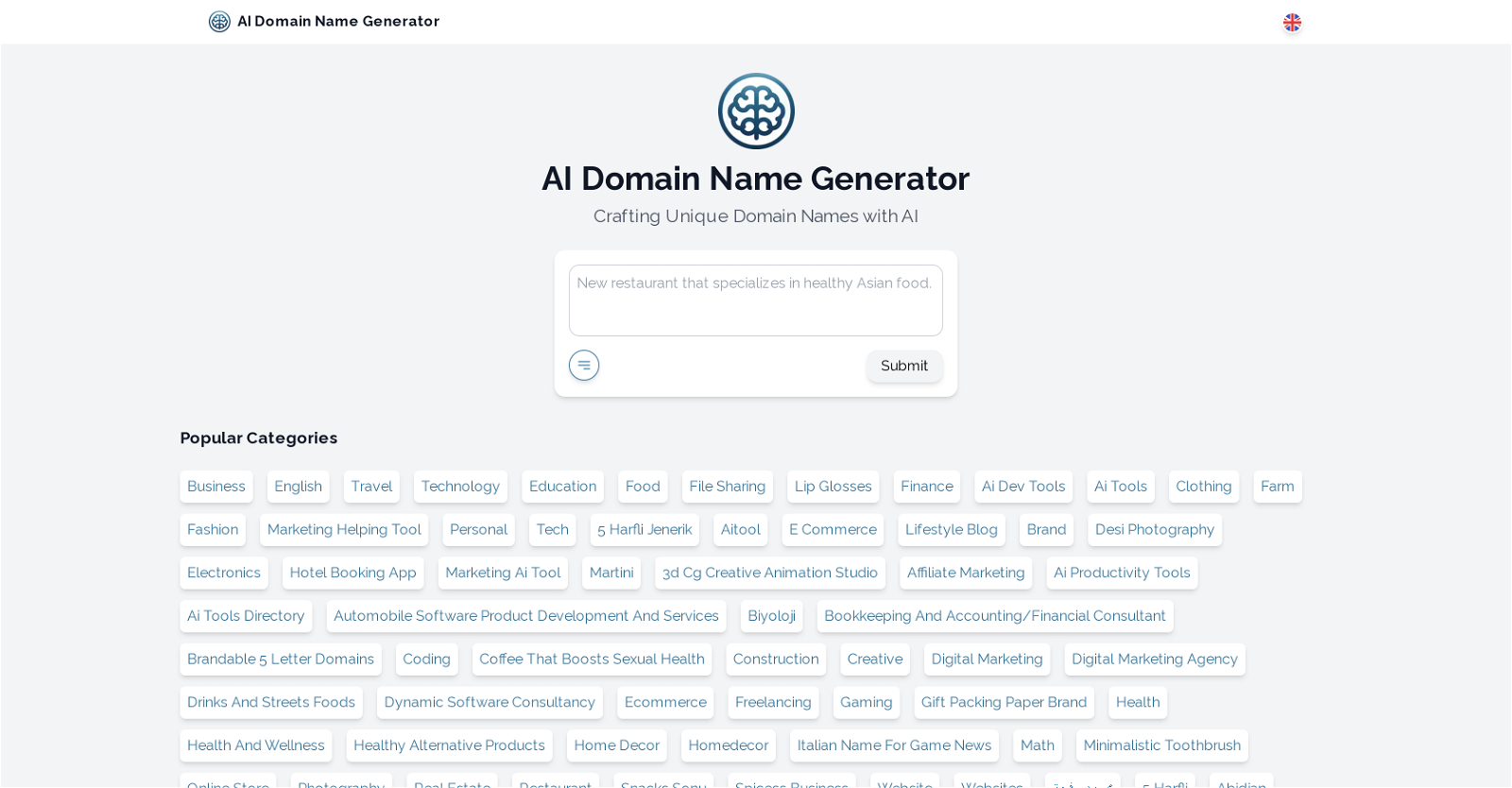 AI Domain GPT website