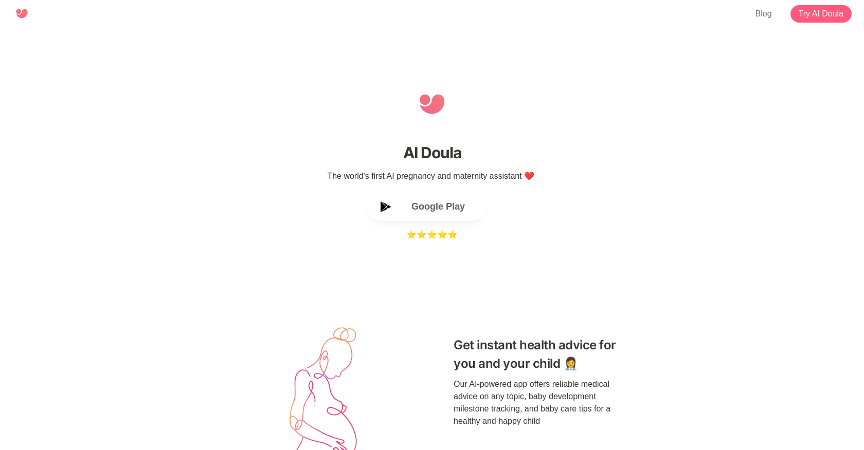 AI Doula website