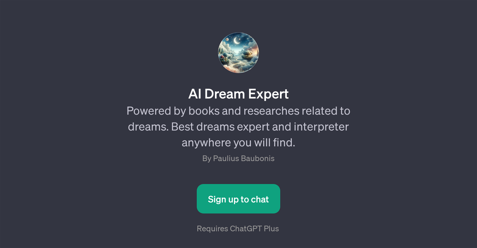 AI Dream Expert website