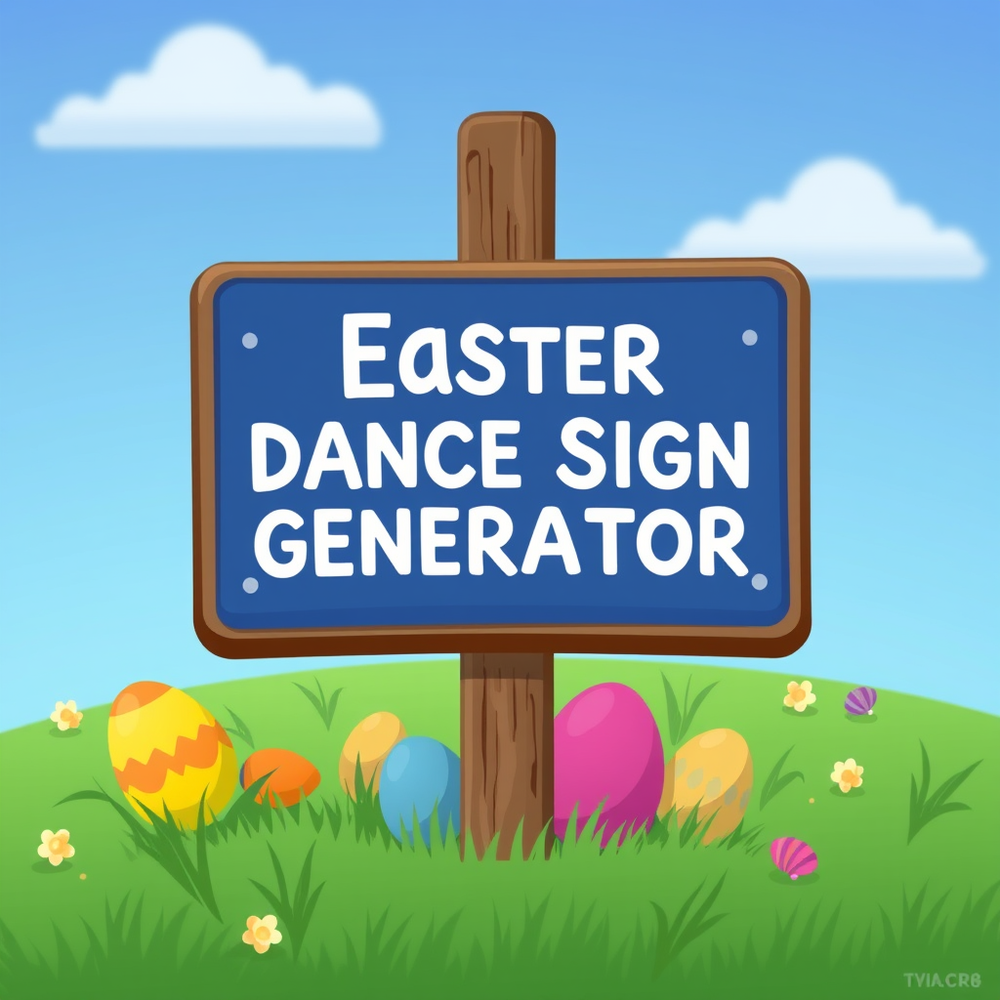 AI Easter Dance Sign Generator website