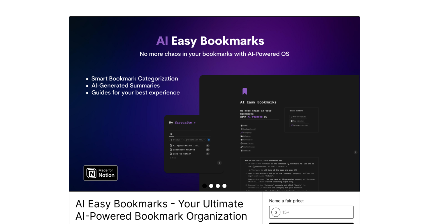 AI Easy Bookmarks website