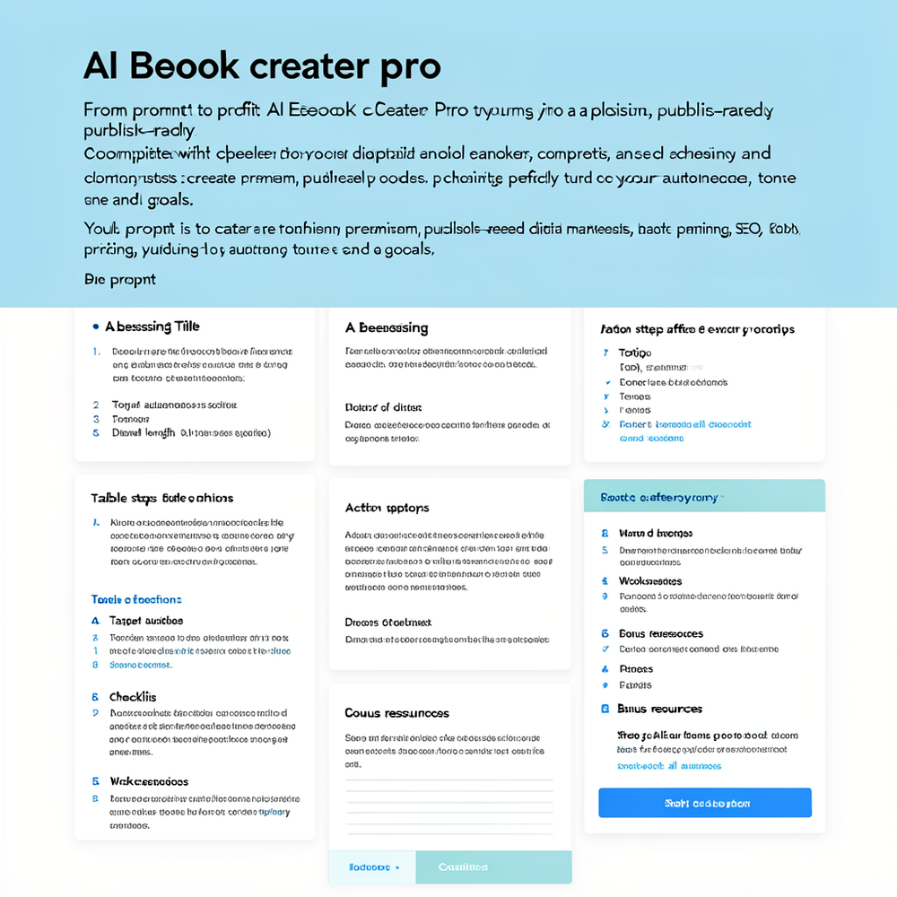 AI eBook creator pro website