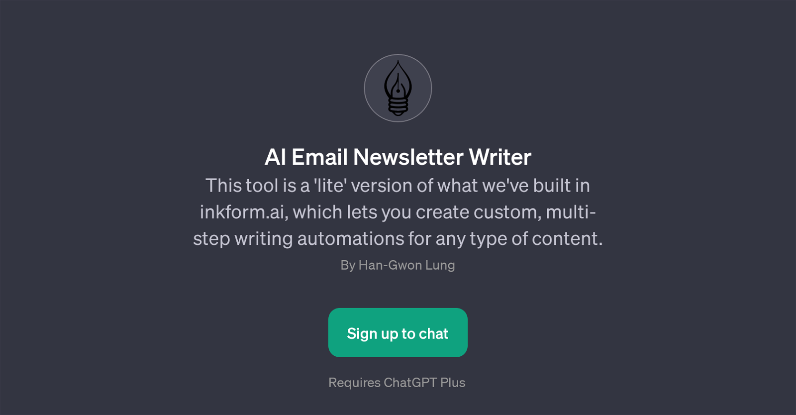 AI Email Newsletter Writer website