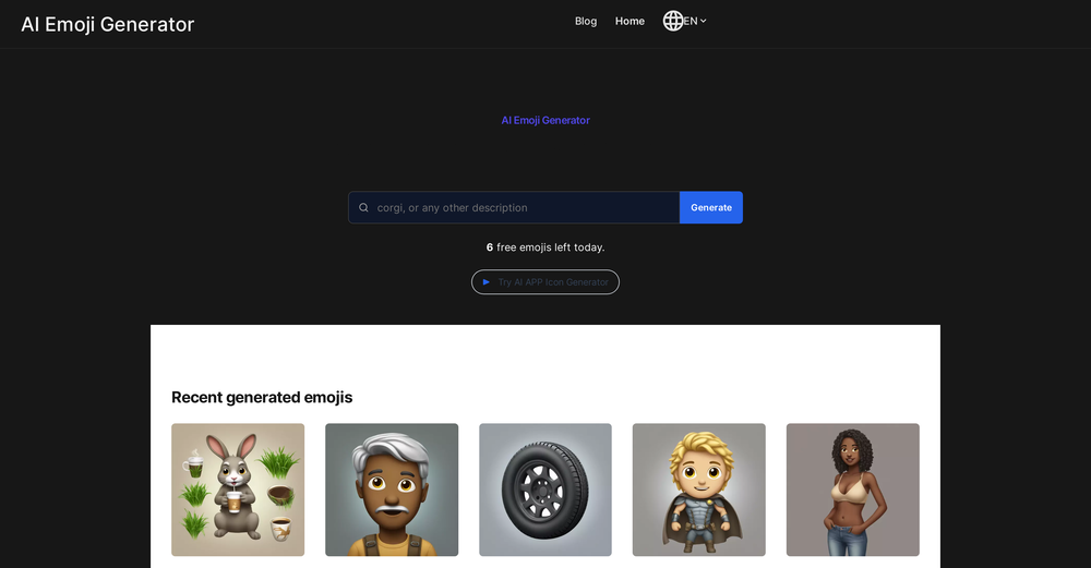 AI Emoji Generator website
