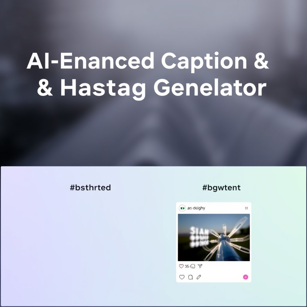 AI-Enhanced Caption & Hashtag Generator website