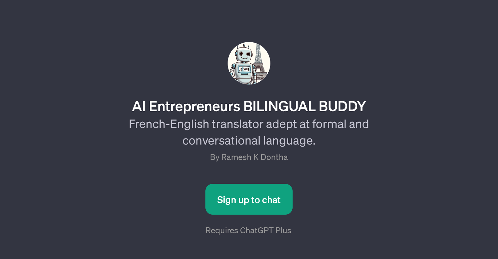 AI Entrepreneurs BILINGUAL BUDDY website