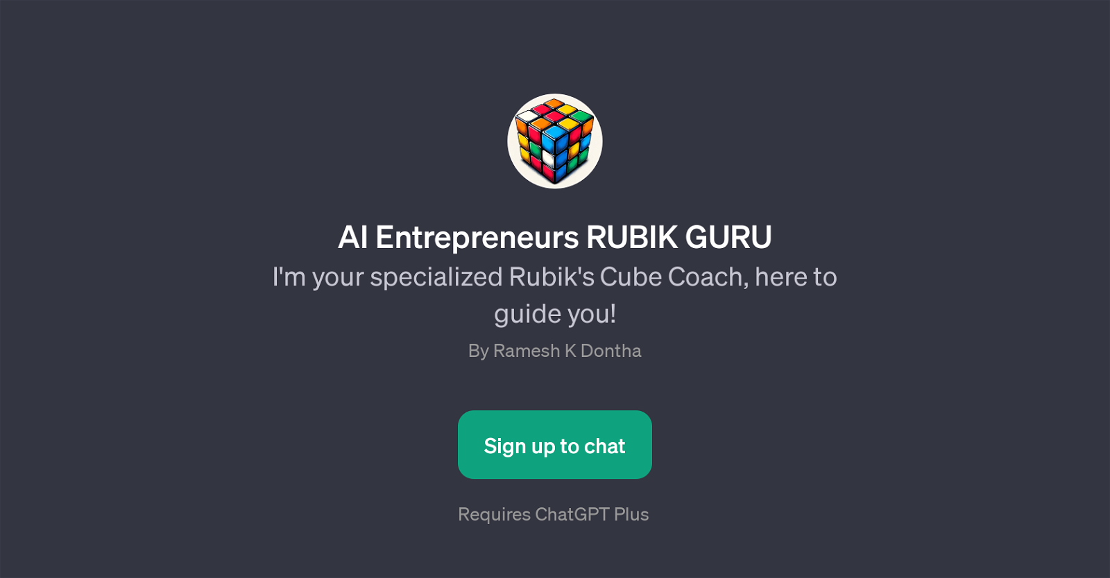 AI Entrepreneurs RUBIK GURU website