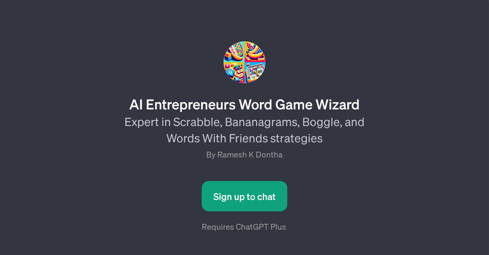 AI Entrepreneurs Word Game Wizard website