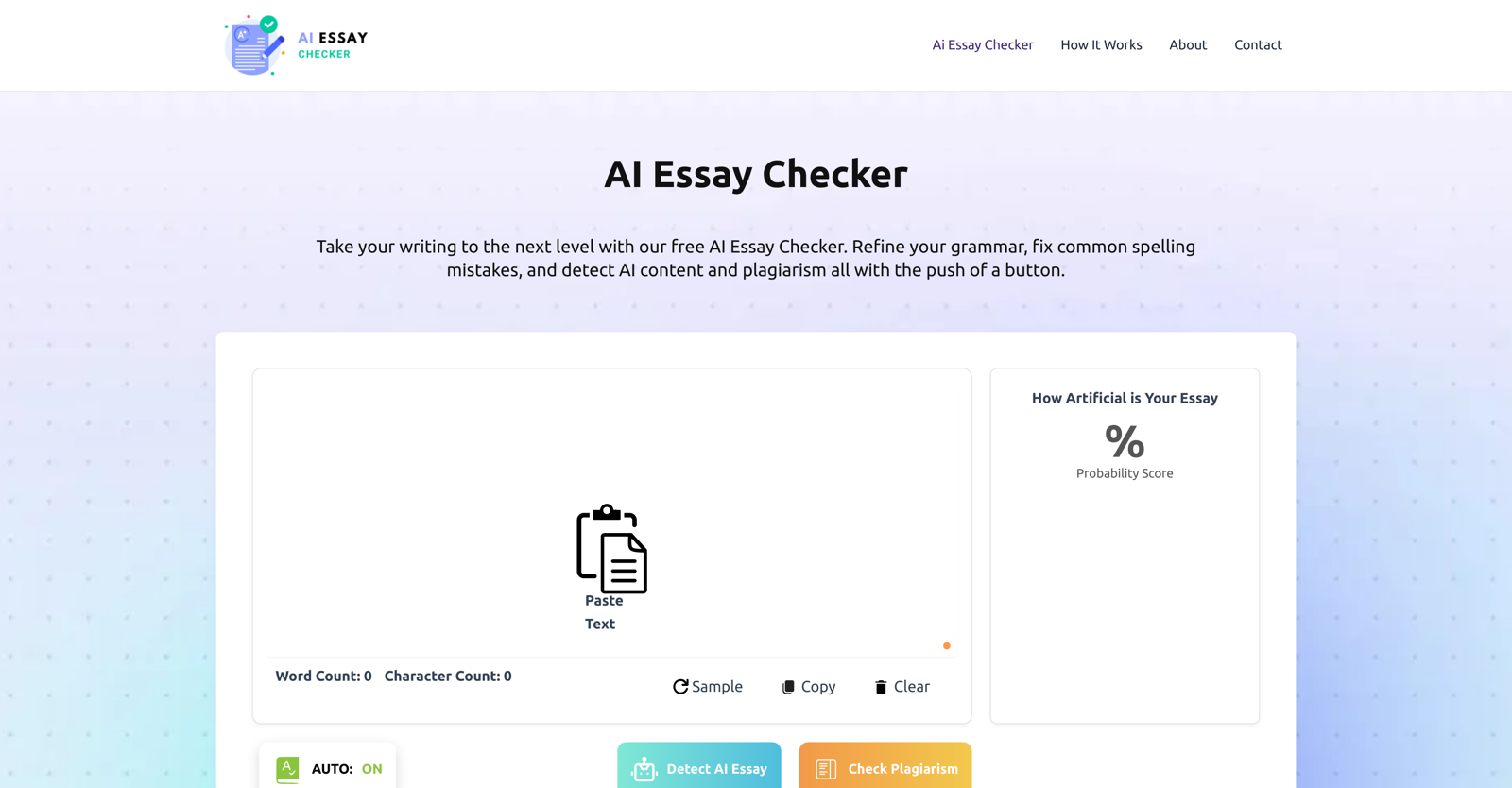 AI Essay Checker website