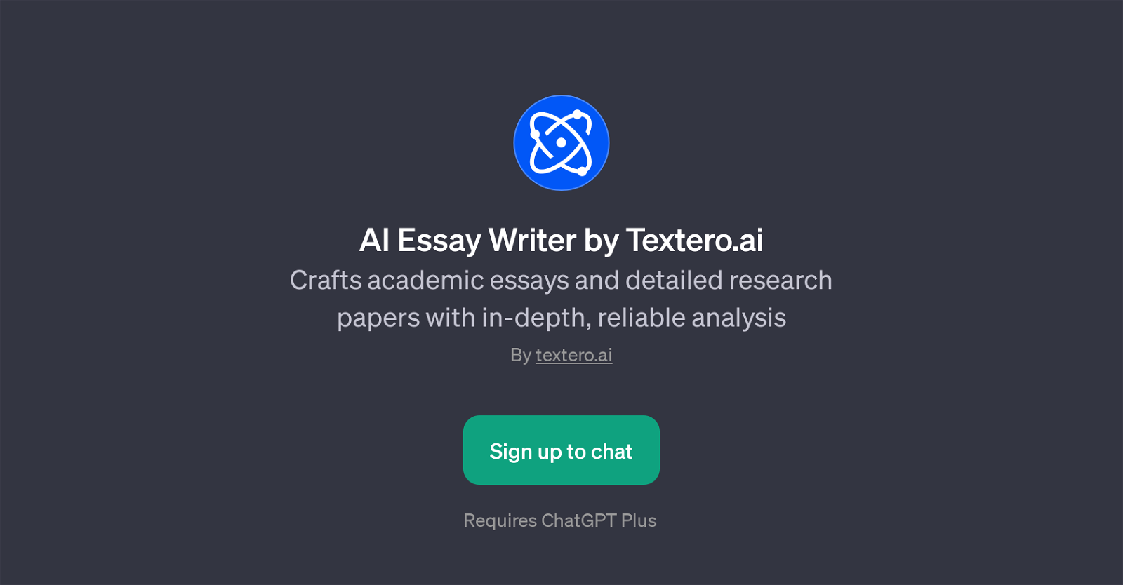AI Essay Writer by Textero.ai website