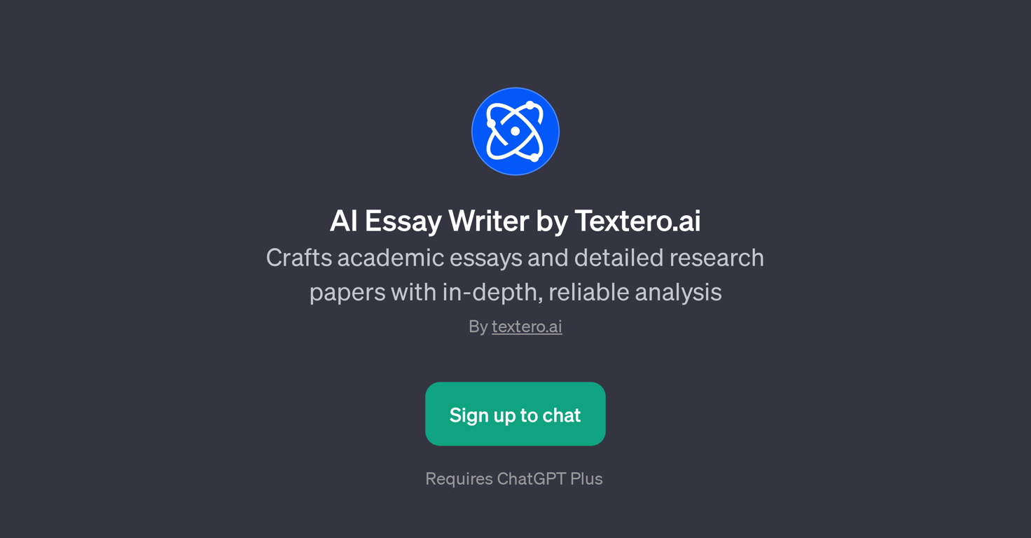 AI Essay Writer by Textero.ai website
