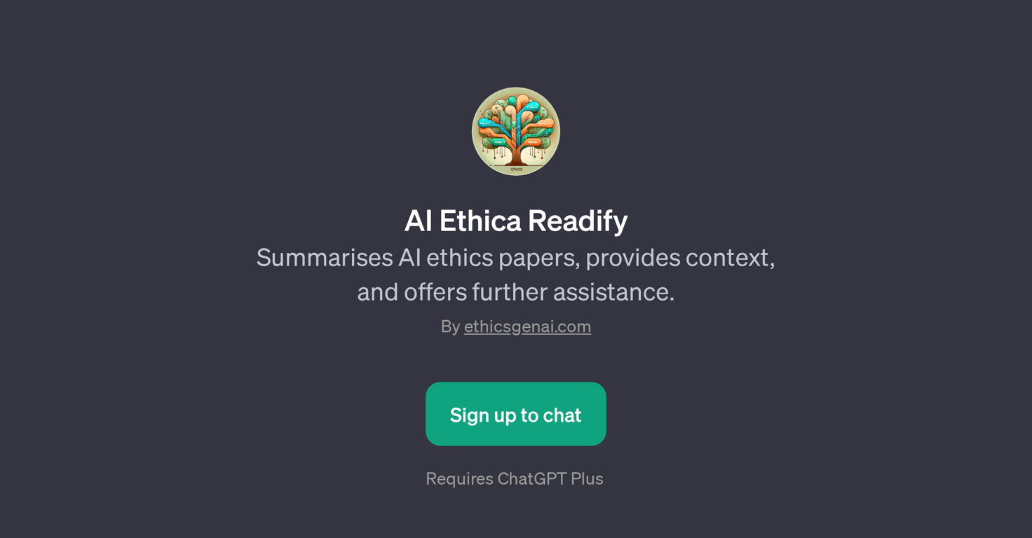 AI Ethica Readify website