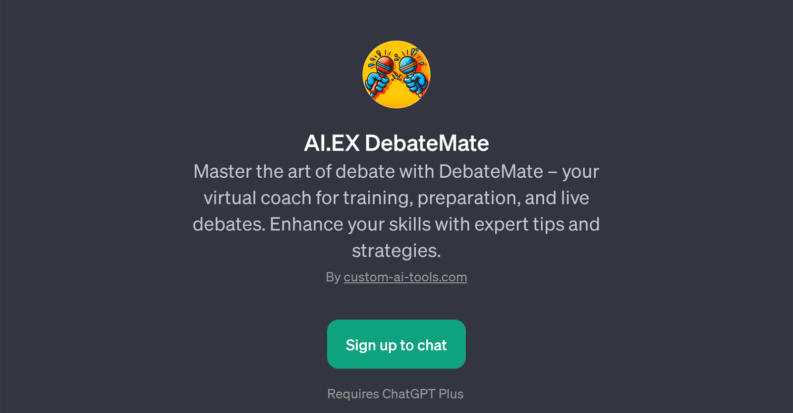 AI.EX DebateMate website