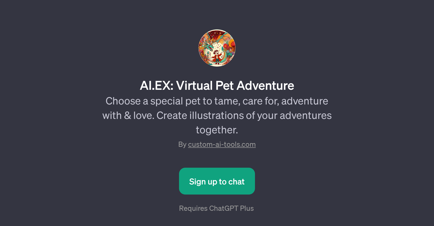AI.EX: Virtual Pet Adventure website
