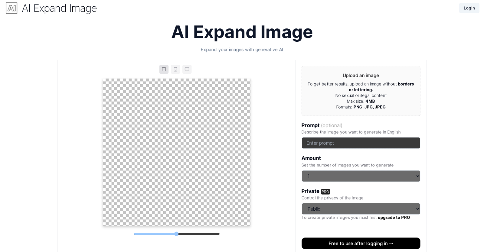 AI Expand Image website
