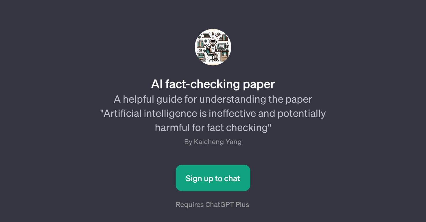 AI Fact-Checking Paper GPT website