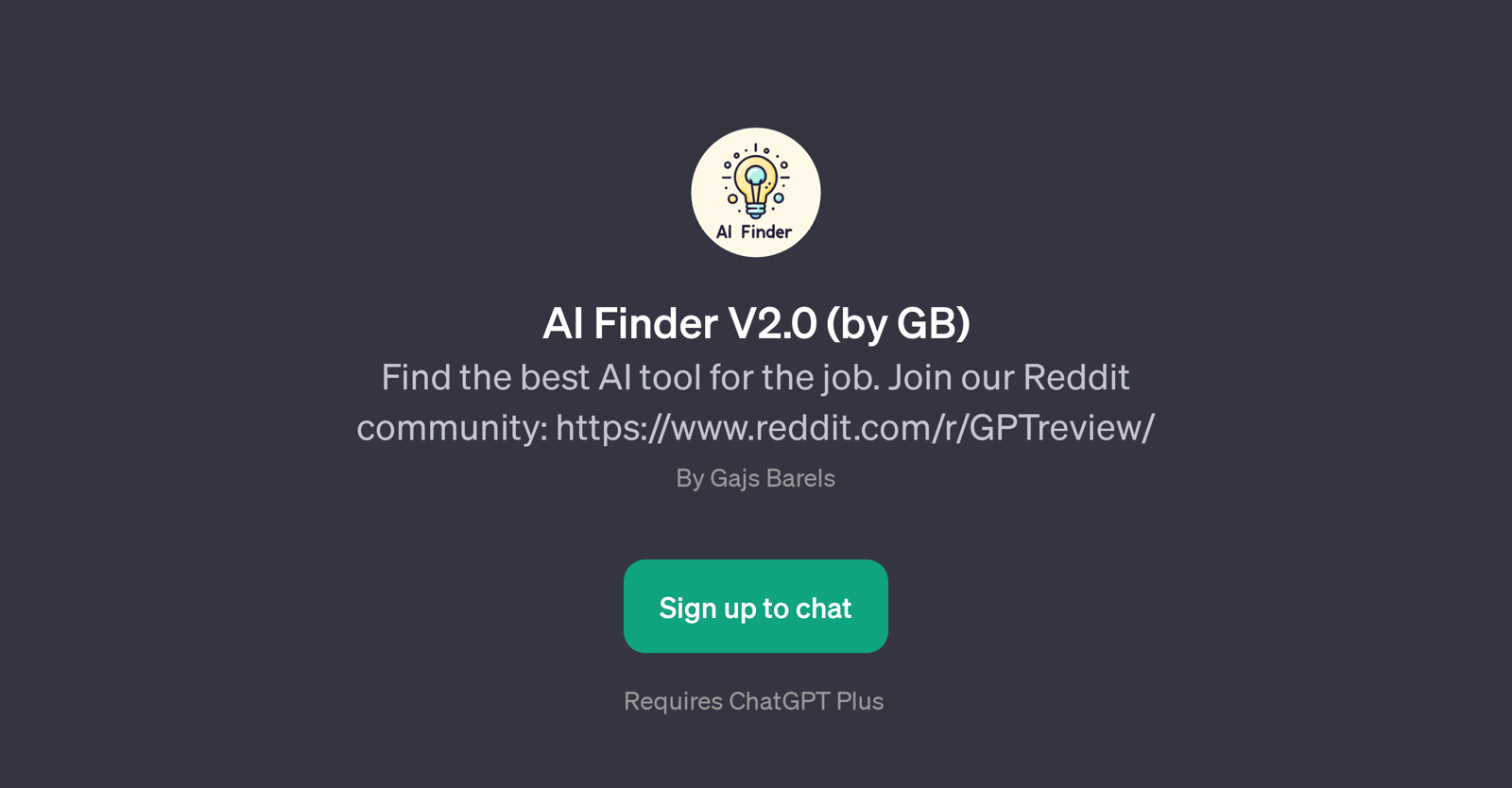 AI Finder V2.0 (by GB) website