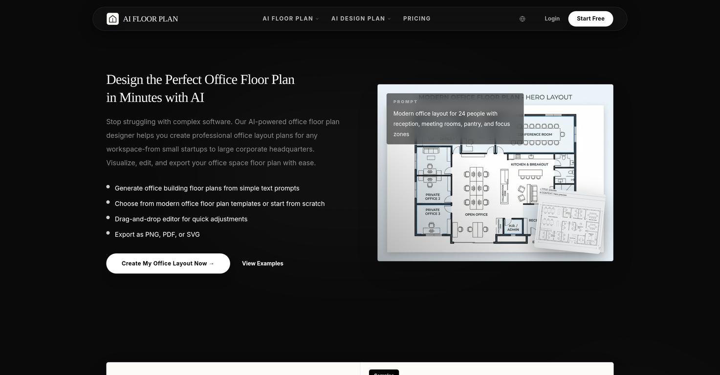 AIAI.com | Office Floor Plan Generator website