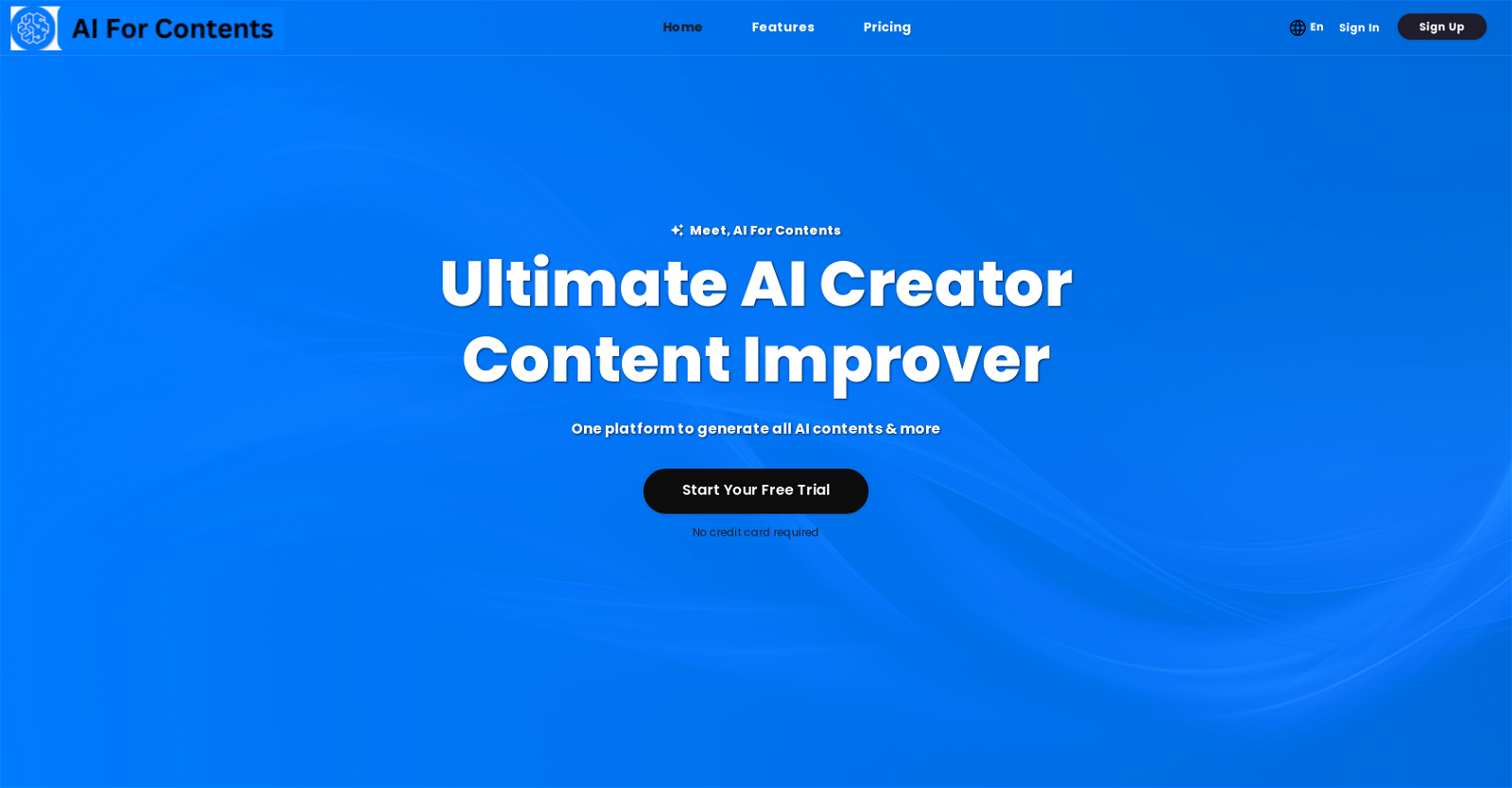AI For Contents website