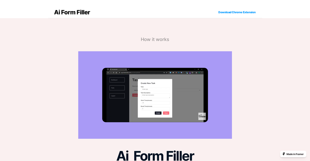 Ai Form Filler website
