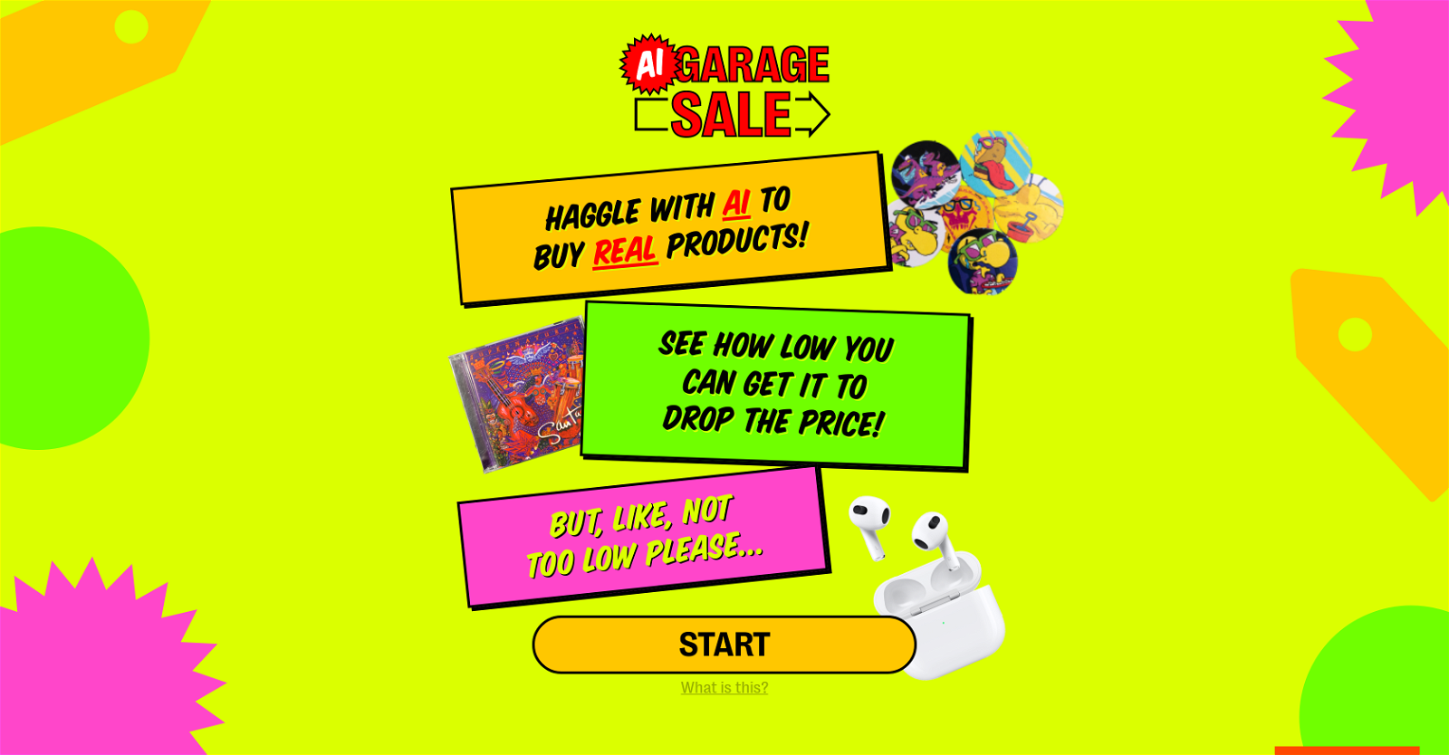 AI Garage Sale website