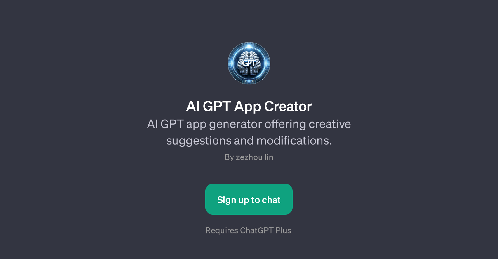 AI GPT App Creator website