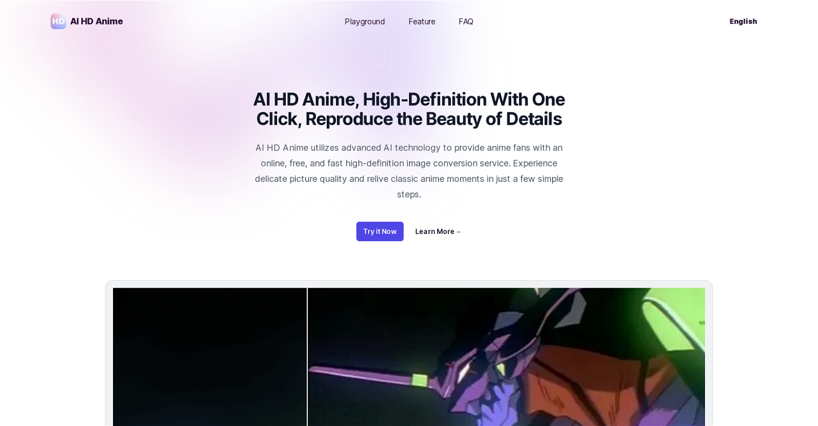 AI HD Anime website