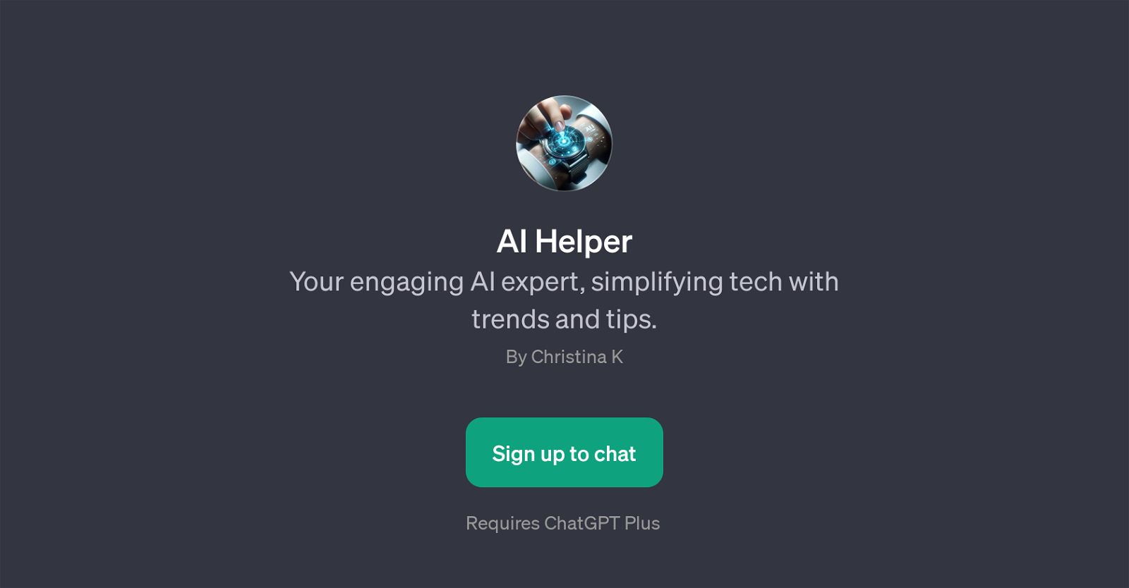 AI Helper website