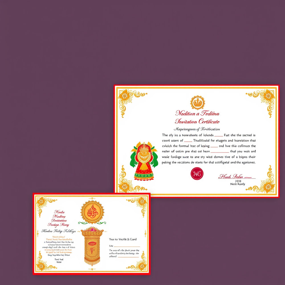Ai Hindu marrired invitation certificate website