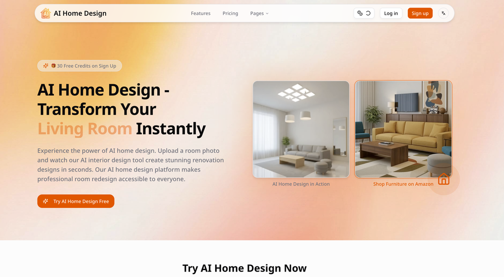 AI Home Design.io website