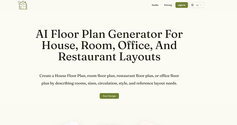 AI House Plan website