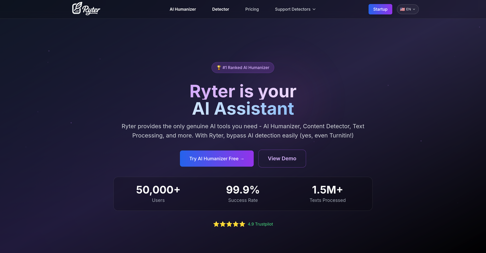AI Humanizer by Ryter website