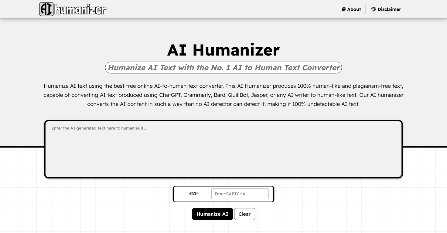 AI Humanizer website