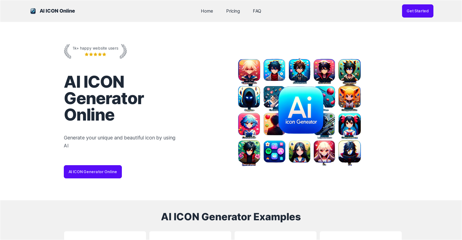 AI ICON Online website