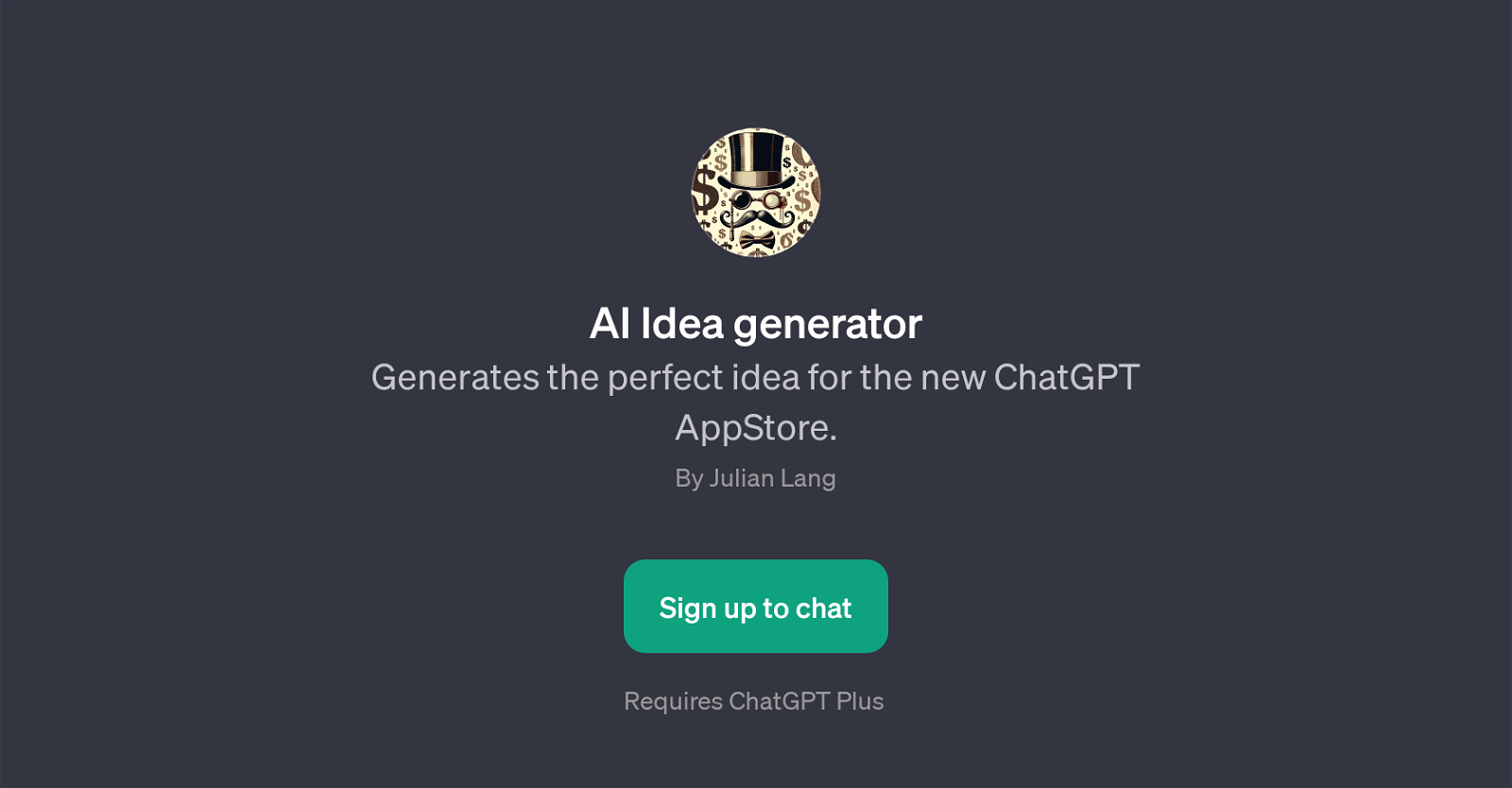 AI Idea Generator website